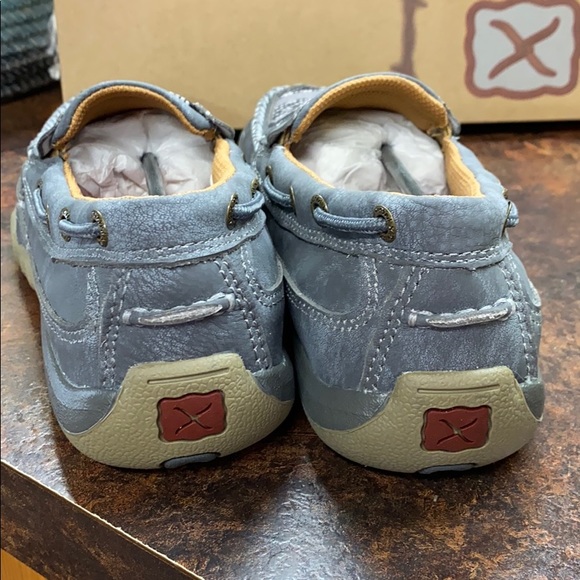 New Twisted X Driving Moc Gray Slip on Shoe - Picture 4 of 6